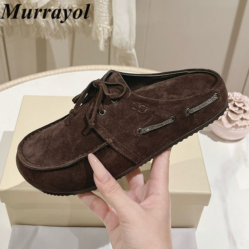 Crossfit Outdoor - Lazy Mules Women Cow Suede Closed