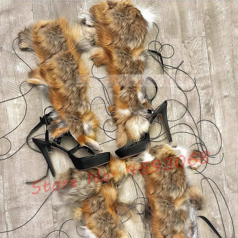 Real Fur Wrap Cross Tied Platf - огляд і ціна Crossfit Lady