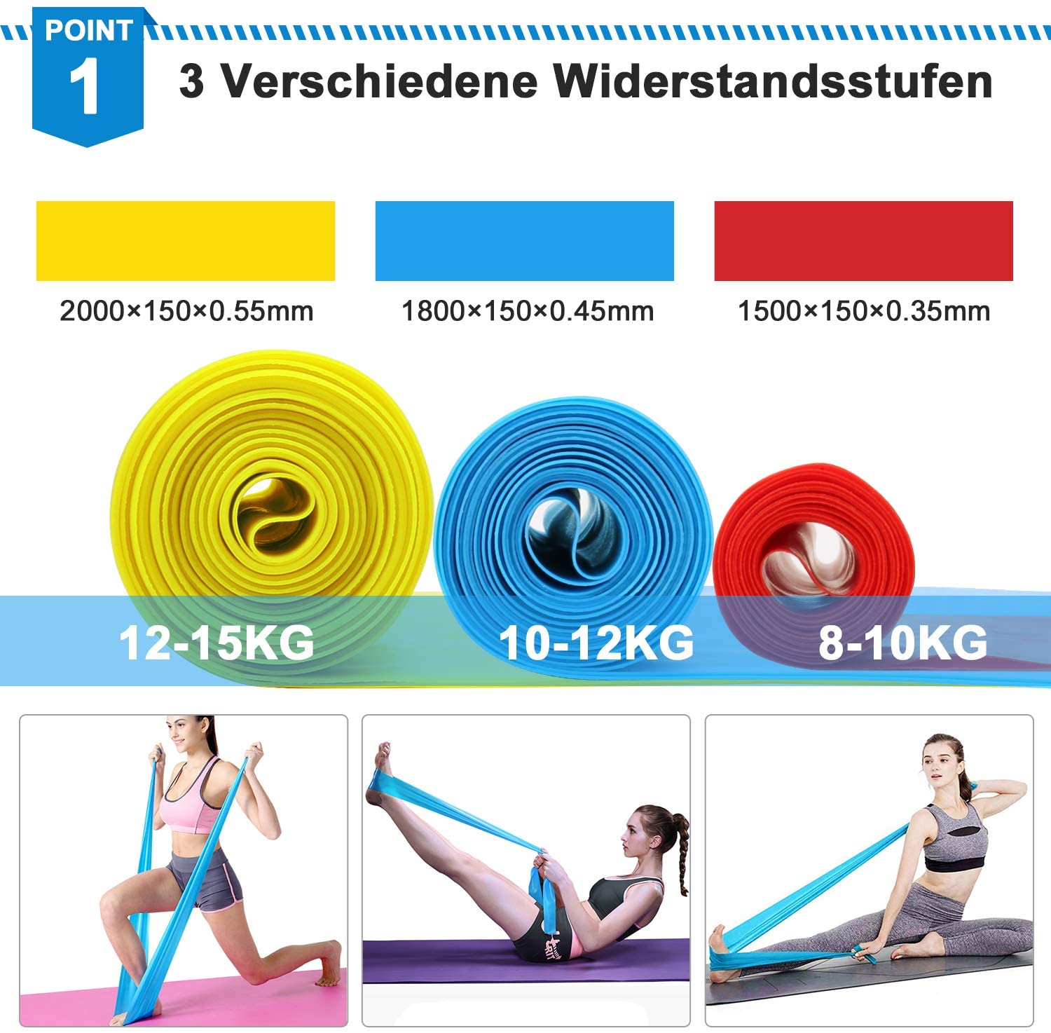 Elastic Fitness Bands 3Pcs Res - огляд і ціна Finger Tape Athletic