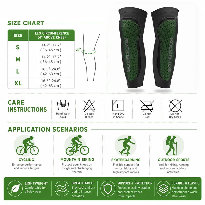 ROCKBROS Cool Sport Legs MTB C - огляд і ціна Knee Sleeve Pair