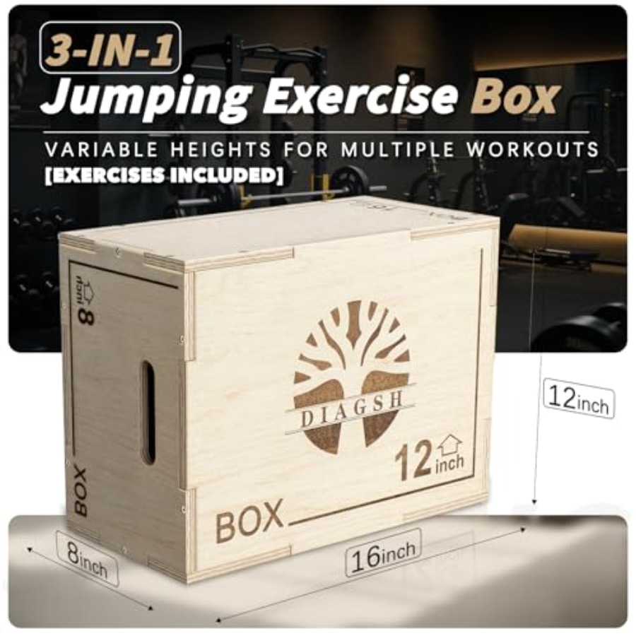 Plyo Box - 3-in-1 wood plyomet - огляд і ціна Box Jump Plyo