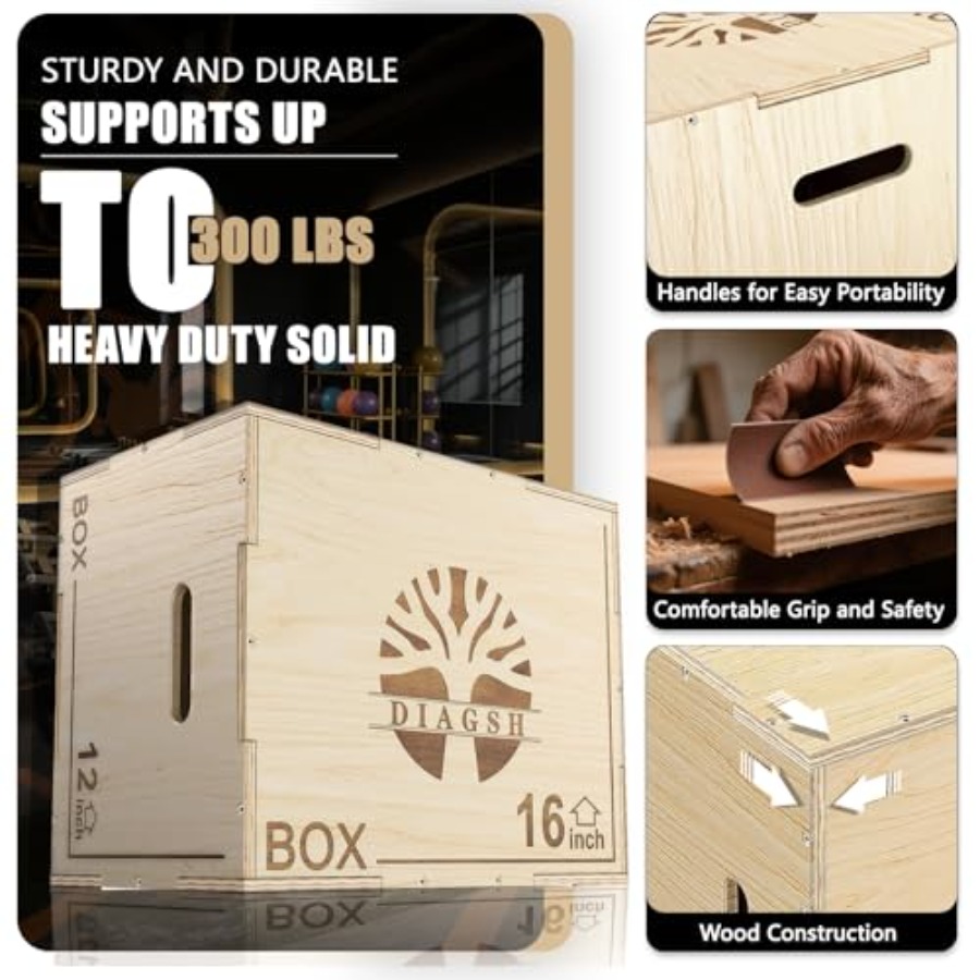 Plyo Box - 3-in-1 wood plyomet - огляд і ціна Box Jump Plyo